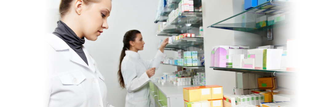 two female pharmacists working